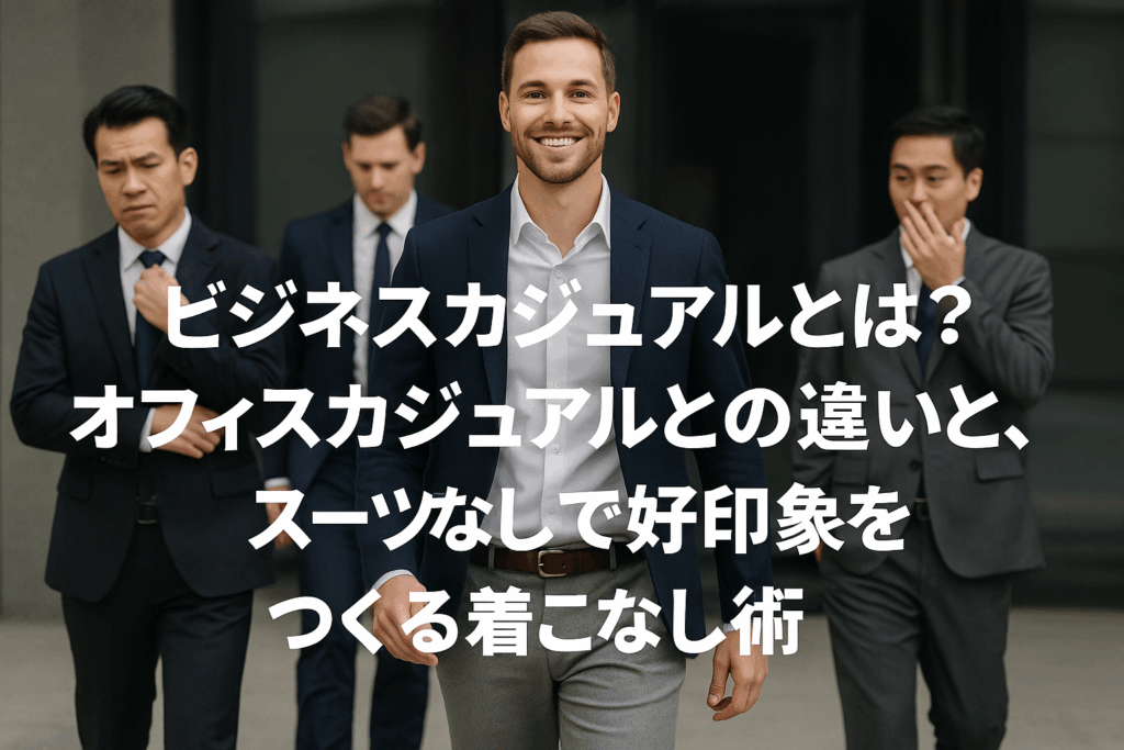 ビジネスカジュアルとは？オフィスカジュアルとの違いと、スーツなしで好印象をつくる着こなし術