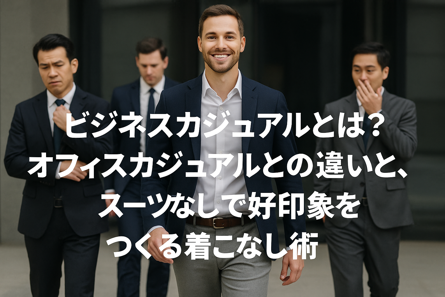 ビジネスカジュアルとは?オフィスカジュアルとの違いと、スーツなしで好印象をつくる着こなし術