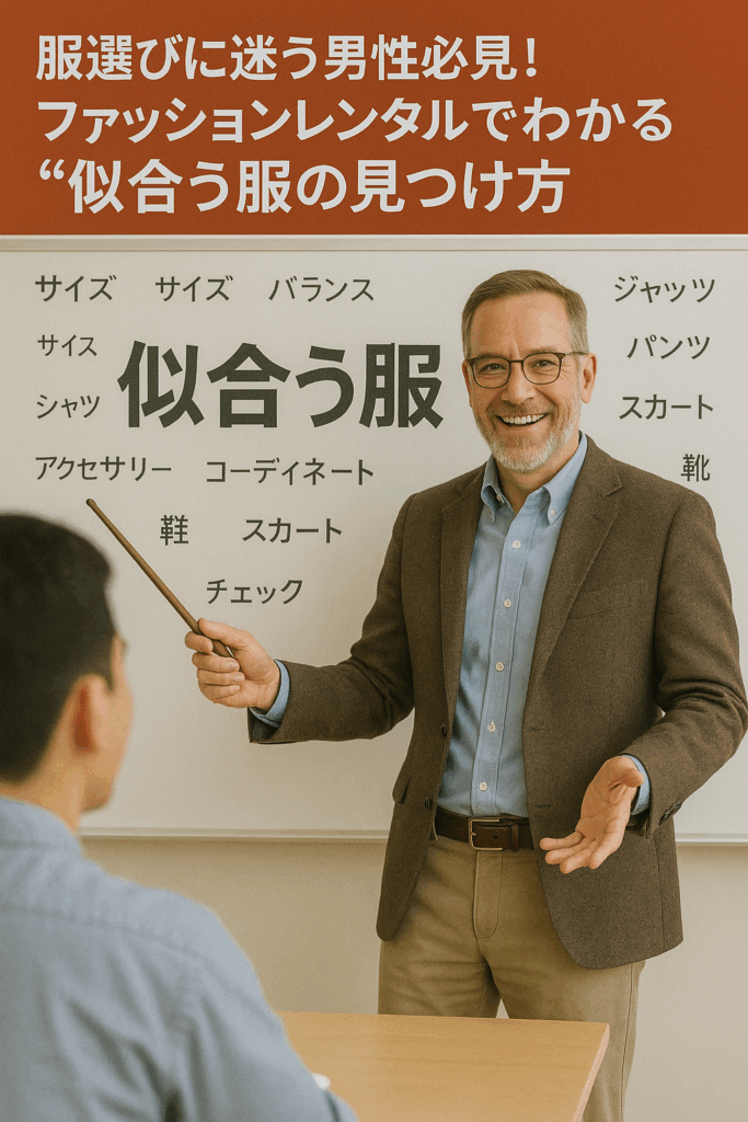 服選びに迷う男性必見！ファッションレンタルでわかる“似合う服の見つけ方