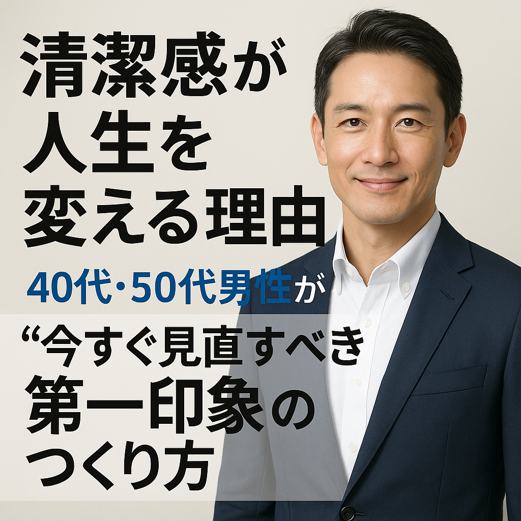 清潔感が人生を変える理由｜40代・50代男性が“今すぐ見直すべき”第一印象のつくり方