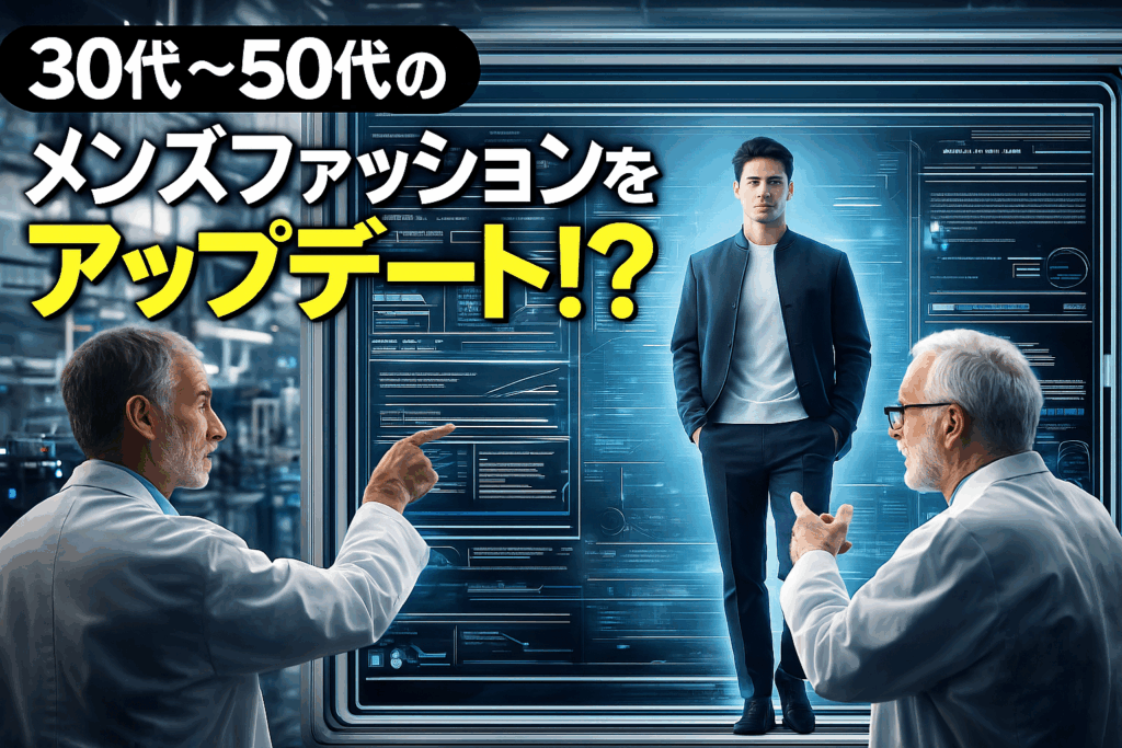 30〜50代男性が抵抗を感じる服を今っぽく。ノーカラー・太めパンツの大人向けアップデート術